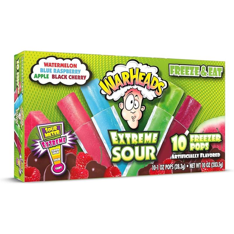 Warheads Freezer Pops Zuur 10 stuks 12x283,5gr