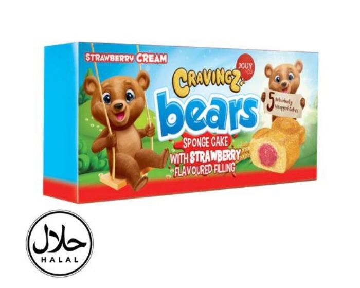 Jouy & Co Craving Bears Aardbei 5 st 18x5x40gr
