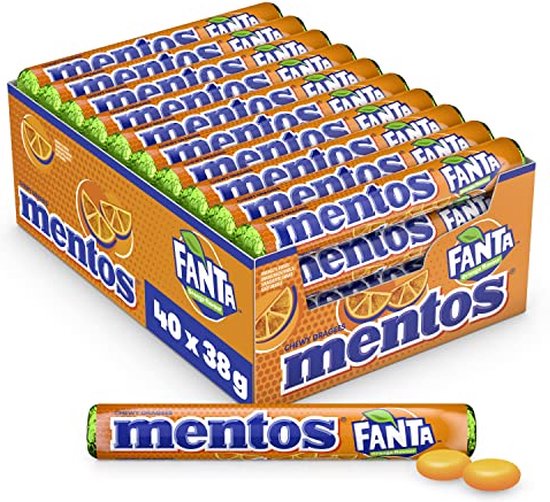 Mentos Fanta Zachte Snoep Display 16x30gr