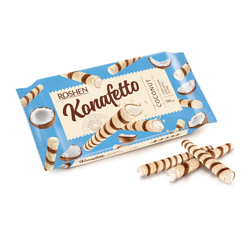 Roshen Wafelrolletjes Kokosnoot 15x140gr